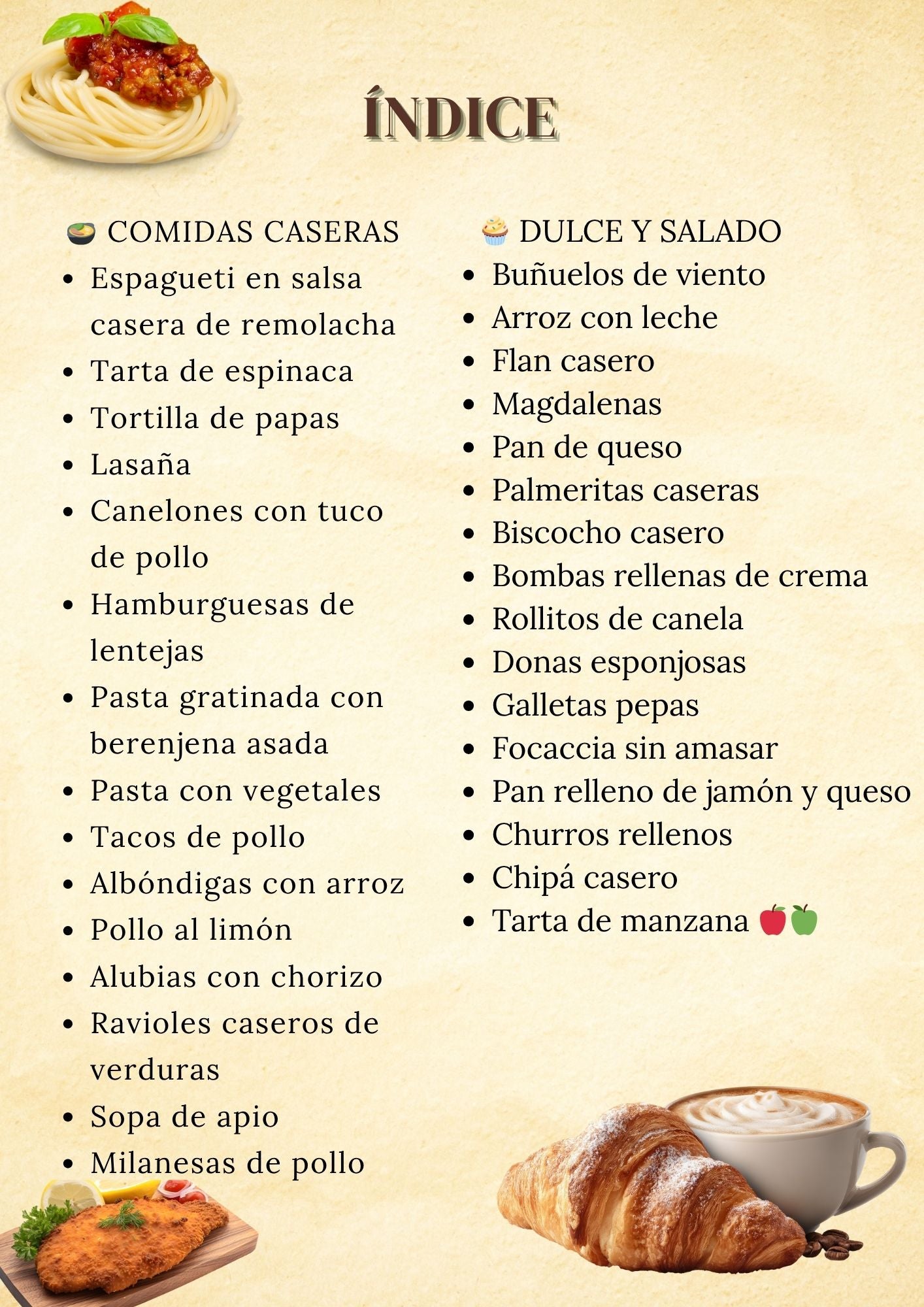 Ebook de Recetas Caseras / Sabores de tu vida soñada